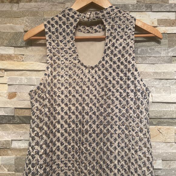 Mod Print Shift Dress Small | Retro A-Line, Sleeveless Marimekko Vibes 60s Style - Picture 5 of 5